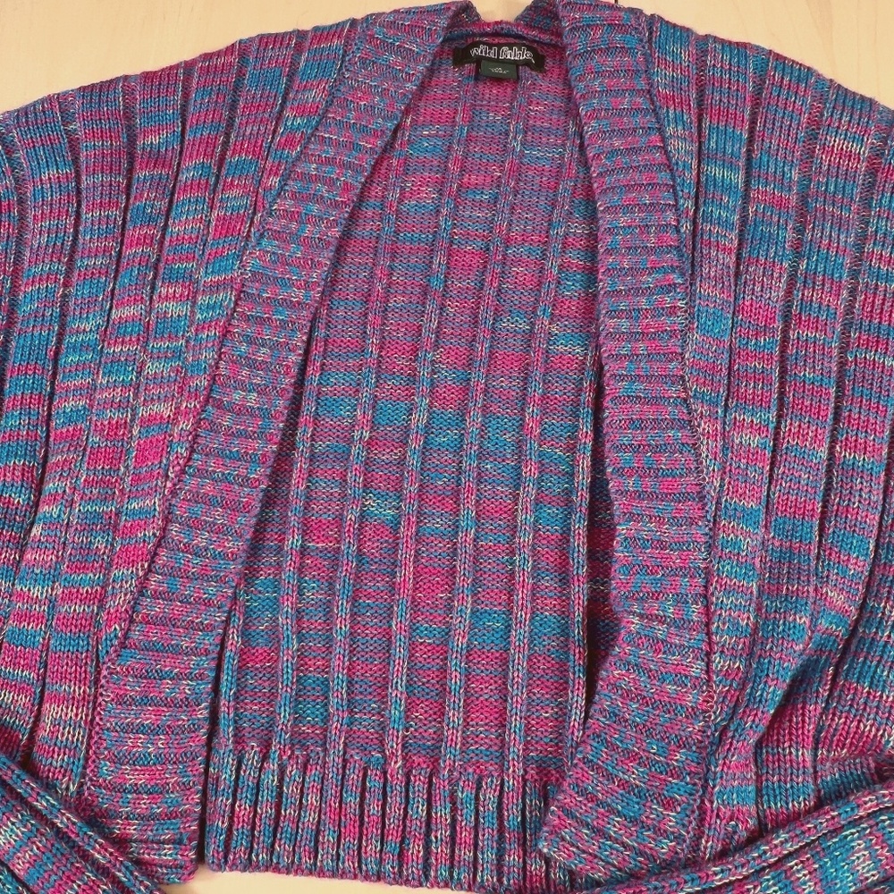 Wild Fable Vibrant Pink and Teal Cardigan - Picture 6 of 11